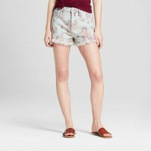 Women'sFloral Print High-Rise Jean Shorts Size 10 & 12 ~ Buy1 Get 1 Free!!